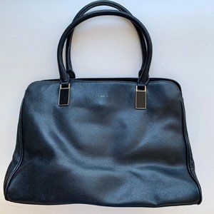Agnes B genuine leather handbag in black